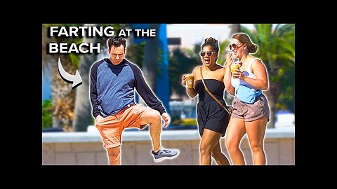 Funny Fart Prank at the BEACH! EYE CONTACT Was Made!