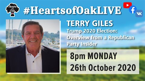 LIvestream with Terry Giles (Republican Party insider) on Trump 2020 26.10.20