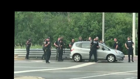 Second Angle Police Apprehending Robert "Bobby" E. Crimo III Highland Park, Illinois Shooter