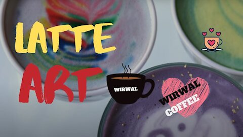 How to: Latte Art | different latte design art 2020 | rainbow latte
