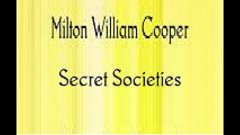 Secret societies mentioned by Bill Cooper on his radio show
