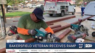 Kern's Kindness: Volunteer carpenters build ramp for disabled veteran