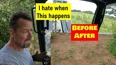 Cutting in a new driveway & shed clearing with Bobcat mini excavator