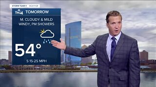 Windy Tuesday with temps in the 50s, storm system moves in later