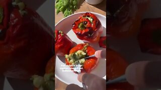 The best stuffed peppers you’ll ever have | stuffed peppers recipe | keto stuffed peppers #Shorts