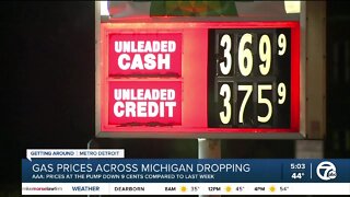 Michigan gas prices fall below $4 a gallon