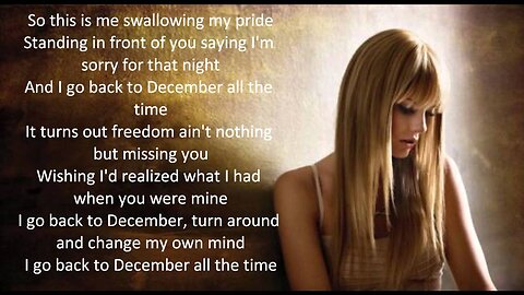 Taylor Swift - Back To December (Taylor's Version) (Lyric Video)