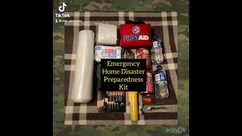 FEMA recommended emergency home disaster preparedness kit