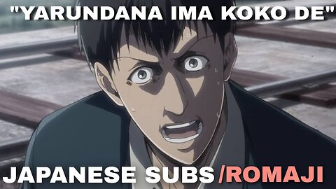 Reiner And Bertholdt Betrayal And Reveal in ROMAJI/JAPANESE SUBS | Warrior |AOT Season 2 Ep6