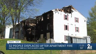 Laurel apartment fires leaves 32 people displaced