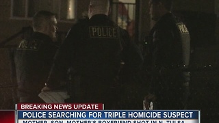Police searching for overnight triple homicide suspect