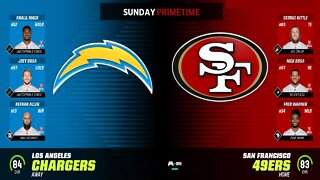 Madden 23 49ers Vs Chargers Week 10 Cpu Vs Cpu