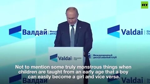 "Wokeness is Destroying the West, it's Evil & it Destroys Values" 💥 From Russian President Putin President Putin's Speech, Oct 22, 2021