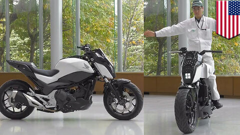 Future motorcycles: Honda self-balancing Riding Assist tech keeps bike balanced - TomoNews