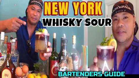 How to make Perfect WHISKY SOUR/MIXOLOGIST/BARTENDERS BEST RECIPE.