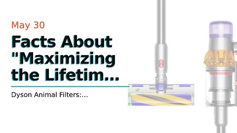 Facts About "Maximizing the Lifetime of Your Dyson Animal Filter: Tips and Tricks" Uncovered