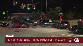 Cleveland police officer involved in crash