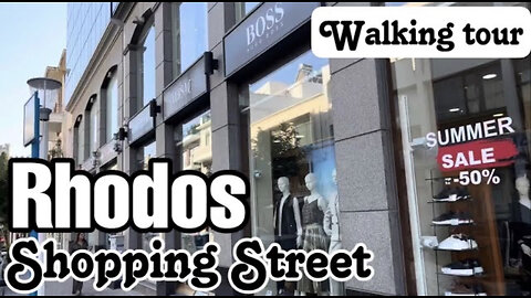 Rhodes Walking Tour - Main shopping street