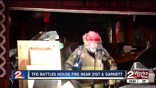Tulsa firefighters battle house fire and cold temps