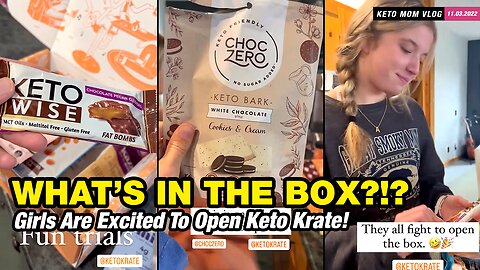 Guess What's Snacks Inside The Box? Girls Excited To Open It! | kETO Mom Vlog