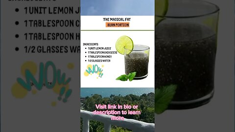 Magical fat burner drink | Discover the Magic: Fat Burner Drink to Transform Your Wellness #shorts