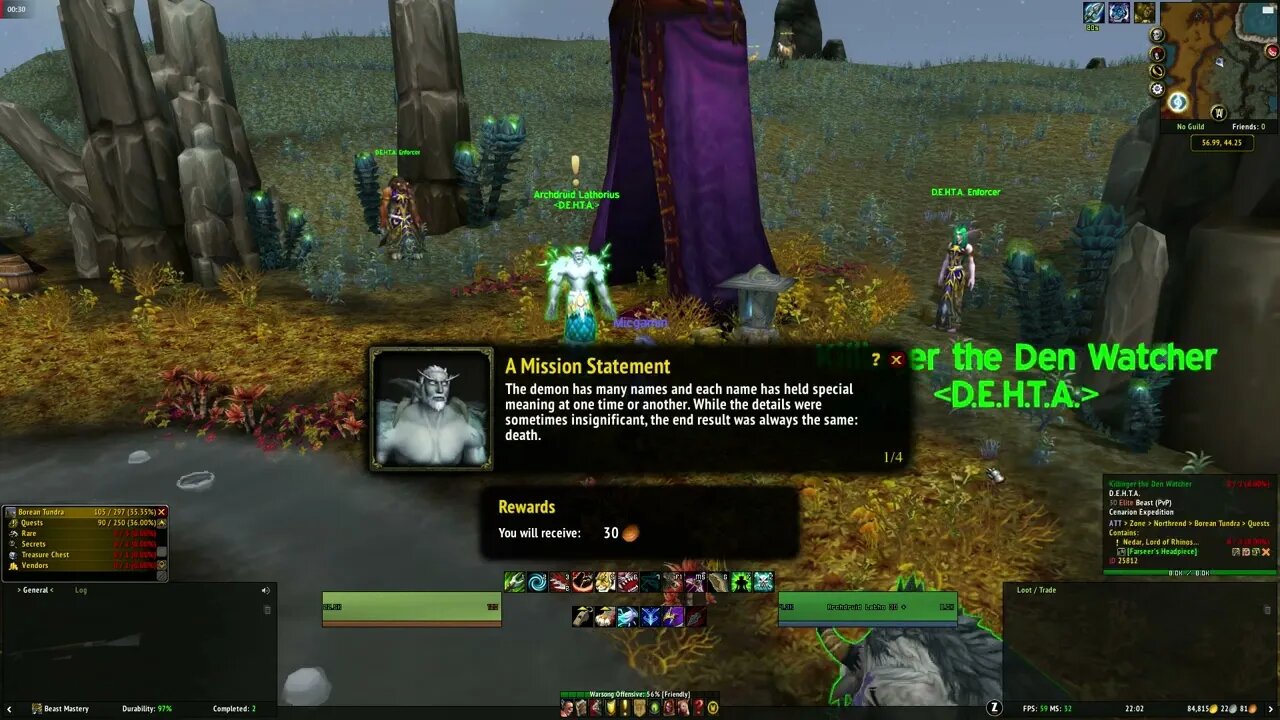 A Mission Statement WoW WOTLK Quest completionist guide