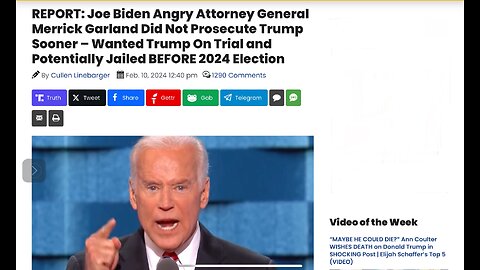 Angry Joe Biden - Wanted Trump On Trial and Potentially Jailed BEFORE 2024 Election