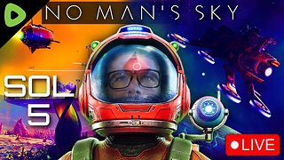 🔴LIVE - No Man's Sky PERMADEATH - Sol 5 - Base Building and Survival