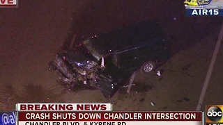Chandler crash sends family of three to hospital