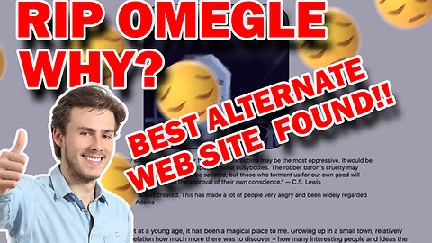 Omegle Shutdown!!?? Why?? || Omegle Best Alternative Website || RIP Omegle ||