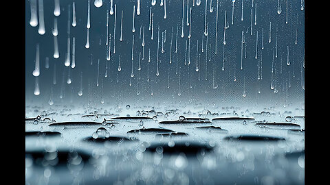 Slow Motion Rain Video- Relaxing Music - Nature Rain Video