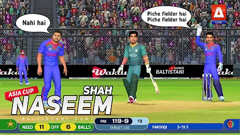 Naseem Shah 2 six Remake in real cricket 22 🔥 Pak vs Afg AsiaCup last over drama