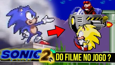 Sonic do FIlme ENTROU no Sonic 1 do Mega drive | Sonic 1 Forever #shorts