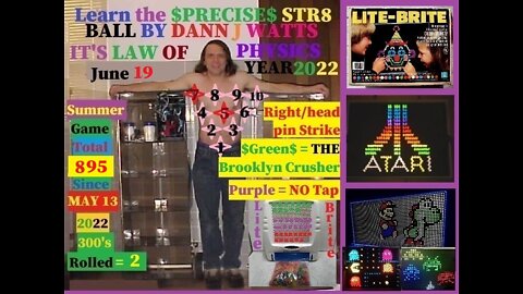 Learn how to become a better straight ball bowler #42 with Dann the CD born MAN on 6-19-22 LiteBrite.#42 bowl video