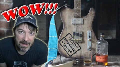 KILLER Custom Whiskey Barrel Guitar Sent By a VIEWER!