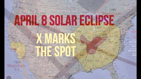 April 8 Solar Eclipse - X Marks the Spot