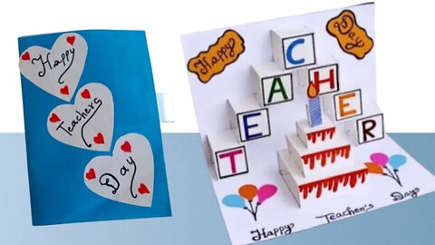 DIY Teacher's Day Pop Up Card / Teacher Day / Happy Teachers Day Card / Handmade Card For Teachers