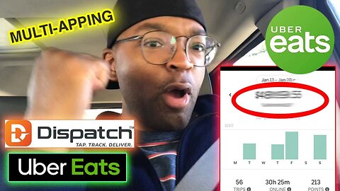 UBER EATS & DISPATCH I MADE ____? MULTI APPING | WEEKLY EARNINGS REVIEW | FULL TIME DRIVER