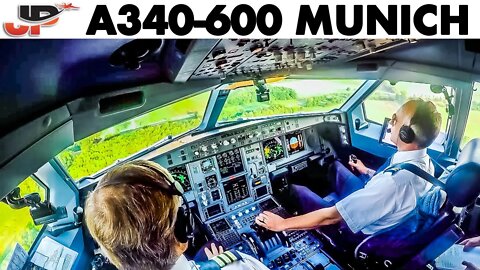 Piloting SAA Airbus A340-600 to Munich | Cockpit Views