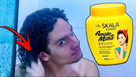 HIDRATAÇÃO com SKALA AMIDO DE MILHO | Cabelo Ondulado Masculino