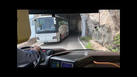 Amalfi Coast Italy Bus Driving Skills
