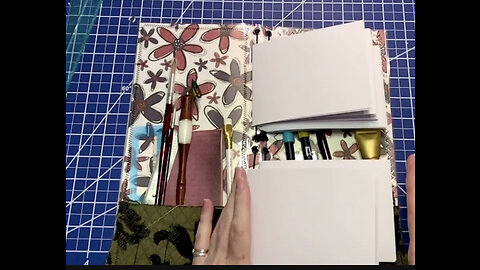 Episode 291 - Junk Journal with Daffodils Galleria - Laminated Artist’s Travel Folio Flip Through