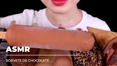 ASMR COMIDA - 🍨 SORVETE DE CHOCOLATE 🍨 - RELAXAR