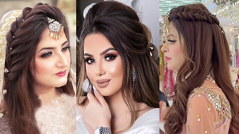 3 First class open hairstyle for Eid l front variation l Wedding hairstyles l bridal hairstyles