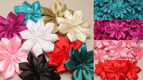 DIY Ribbon Flowers | How to Make Ribbon Roses | Ribbon hacks by Shazi