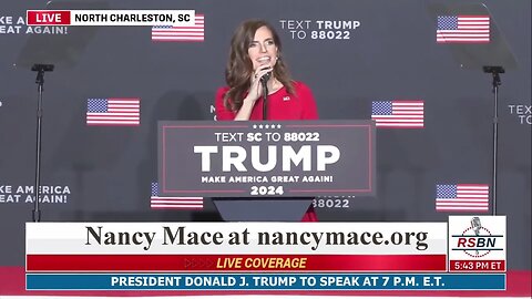 Rep. Nancy Mace at Trump rally in North Charleston, S.C. 💘 Valentine's Day 2024