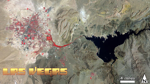 Las Vegas & Lake Mead 1972-2021 Satellite Timelapse NASA Imagery #lasvegas #lakemead #water #drought