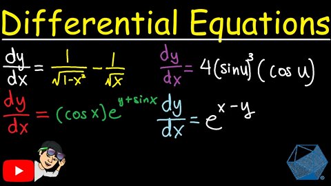 Differential Equations (Separable Equations) - Jae Academy
