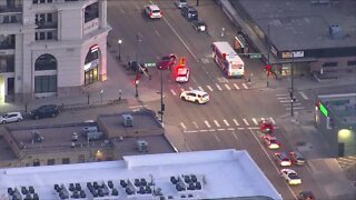 Raw: Hit-and-run crash in downtown Denver