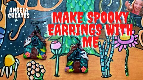 MAKE HALLOWEEN EARRINGS WITH ME/spooky ghost how to